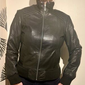 Danier Leather Genuine Leather Black Jacket, Size Small (Women’s)
